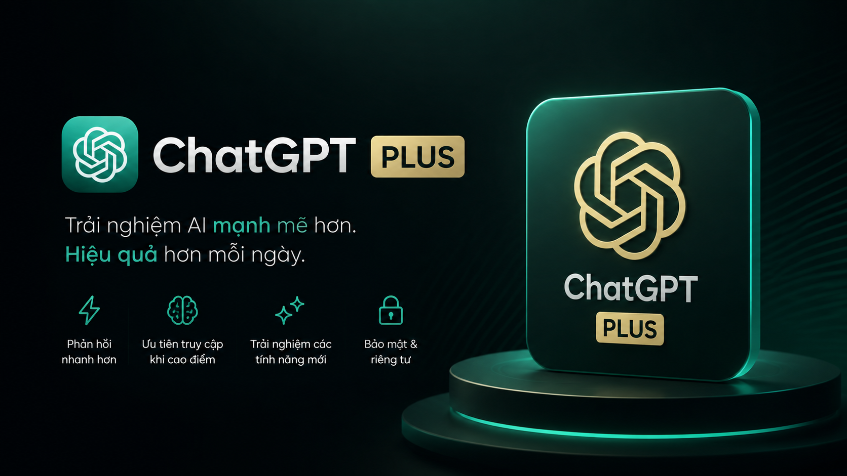 ChatGPT Plus ApplePay Mail Icloud hoặc Gmail Bảo Hành 1 Ngày